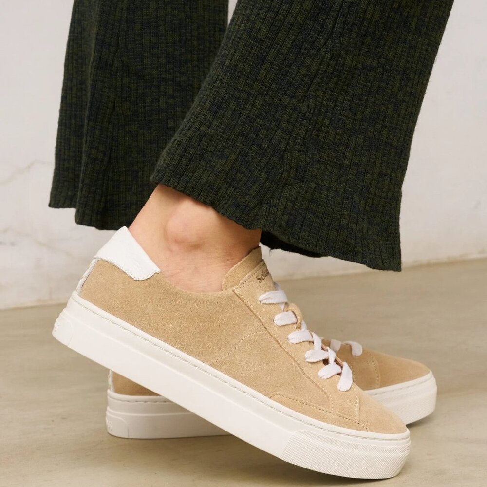 NEW Soludos Ibiza Women's Platform Sneaker Sand Tan 6 - Picture 2 of 14